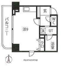 パインコート梅屋敷(ワンルーム/8階)の間取り写真