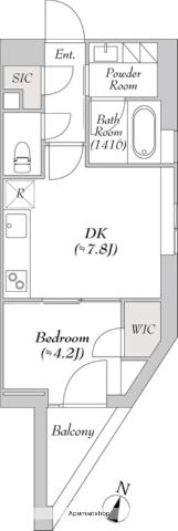 LUMIEC MEGURO(1LDK/6階)の間取り写真