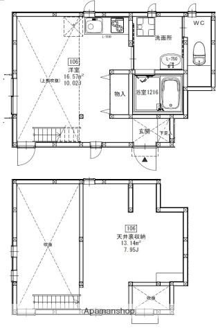 マル・アズール品川ウエスト(1LDK/2階)の間取り写真