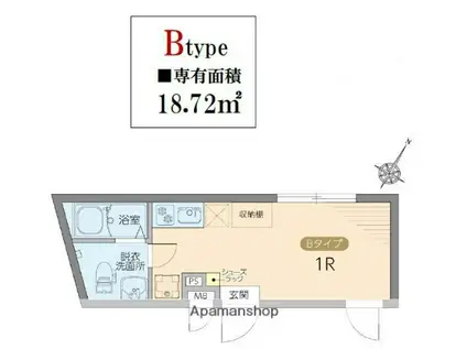 レピュア雪谷レジデンス(ワンルーム/4階)の間取り写真
