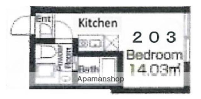 エスペランサ(ワンルーム/2階)の間取り写真