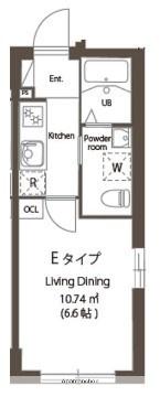 ドムス・スタイル目黒・不動前(1K/2階)の間取り写真