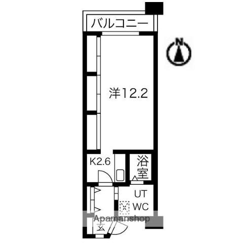 シティーコート目黒3号棟(1K/2階)の間取り写真