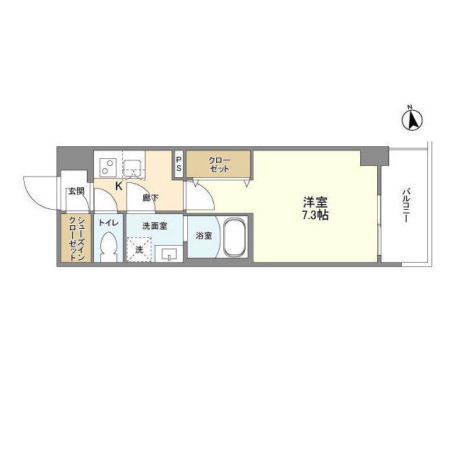 GATEHOUSE OTORII(1K/2階)の間取り写真