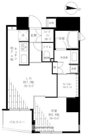 ピュア・アクア大森(1LDK/3階)の間取り写真