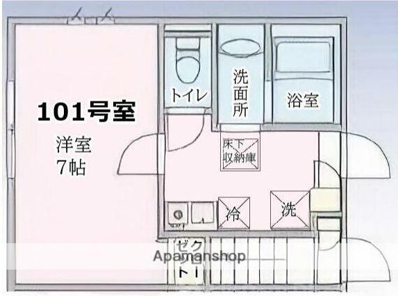 BRIGHT SHIMOMARUKO(1K/2階)の間取り写真