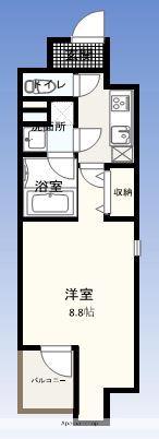 Wゲート(1K/3階)の間取り写真