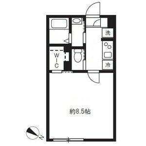 エルファーロ世田谷三宿(1K/3階)の間取り写真