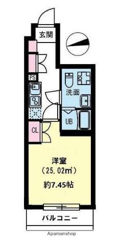 スマートVILLA旗の台3(1K/3階)の間取り写真