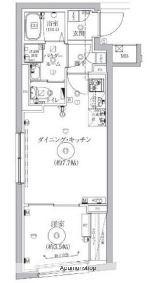ベルシードステアー品川大崎(1DK/2階)の間取り写真