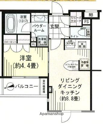ウェリスIーS馬込(1LDK/3階)の間取り写真