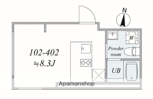 TRIAS261(ワンルーム/4階)の間取り写真
