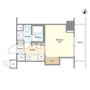 エムジー目黒駅前(1K/3階)の間取り写真