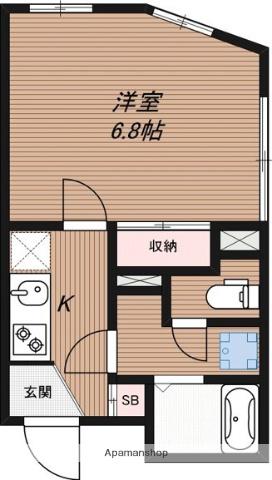LEGALAND西小山(1K/3階)の間取り写真