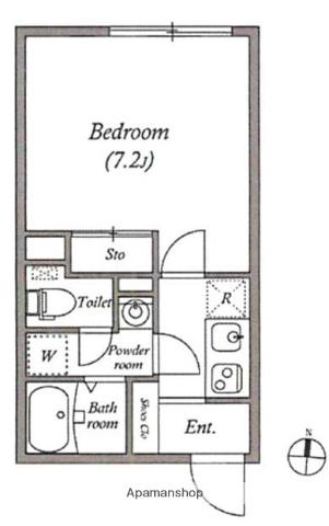 LEGALAND西小山(1K/5階)の間取り写真