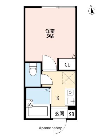 RACHEL(1K/3階)の間取り写真