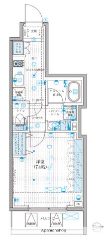 リテラス蒲田(1K/13階)の間取り写真