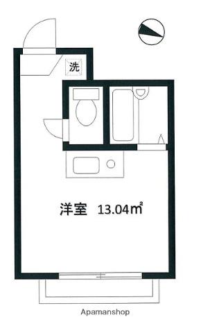 インベスト大森北Ⅲ(ワンルーム/2階)の間取り写真