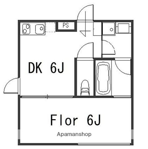 EX TROIS イクス・トロア(1DK/3階)の間取り写真