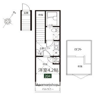 MELDIA大森(1K/2階)の間取り写真