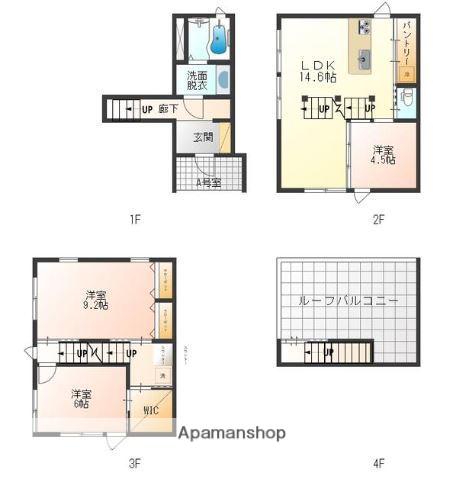 RSスカラ(3LDK/1階)の間取り写真