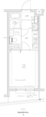 パティーナ蒲田南DUO(1K/1階)の間取り写真