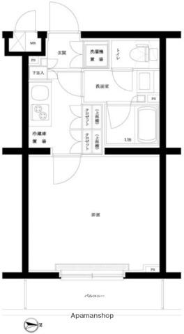 ルーブル東蒲田八番館(1K/3階)の間取り写真