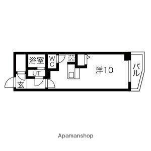 ルネサンスコート蒲田リバーテラス(1K/2階)の間取り写真