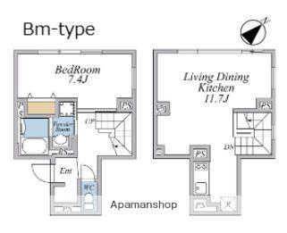 LEGALAND武蔵小山ANNEX(1LDK/4階)の間取り写真