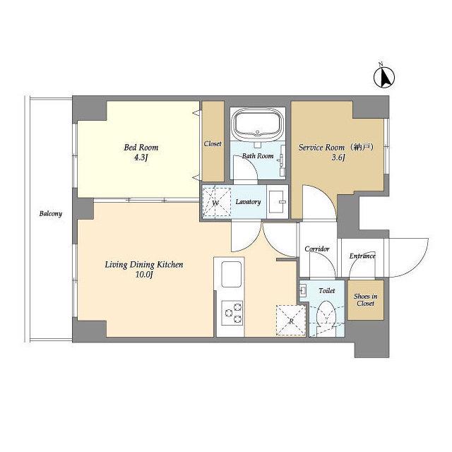 AUGUSTA RESIDENCE大森(1SLDK/9階)の間取り写真