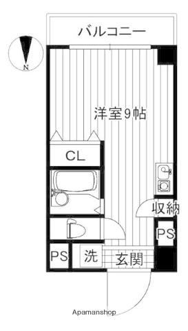 パークサイド多摩川(ワンルーム/2階)の間取り写真