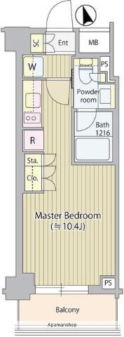パークリュクス蒲田1丁目(ワンルーム/2階)の間取り写真