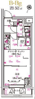 レガリス武蔵小山(1DK/1階)の間取り写真
