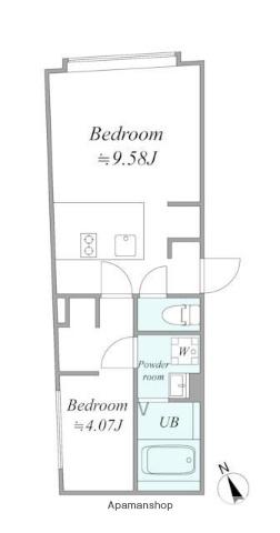 TRIAS518(1LDK/1階)の間取り写真