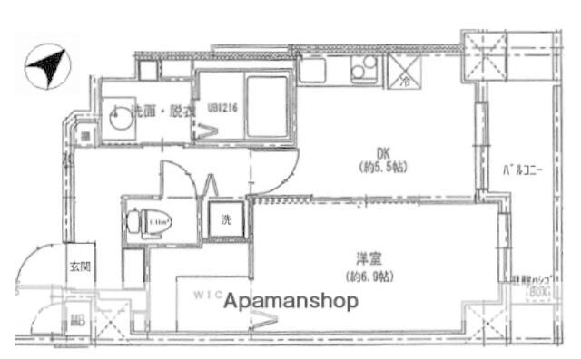 TFレジデンス蒲田(1DK/13階)の間取り写真