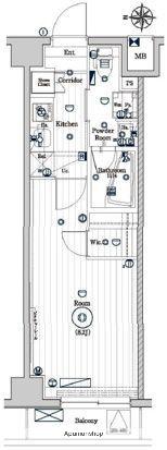 メイクスデザイン糀谷アジールコート(1K/1階)の間取り写真