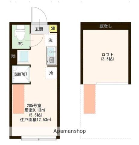 メゾン・コウ 西中延(ワンルーム/2階)の間取り写真