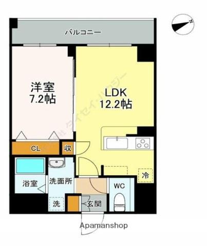 LASA大崎Ⅴ(1LDK/1階)の間取り写真