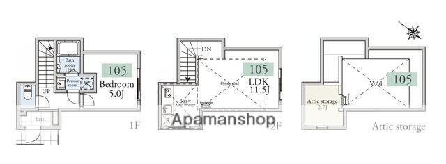 アーベインテラス久が原(1LDK/2階)の間取り写真