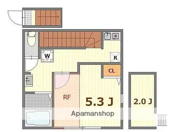 ラ・メゾンコンフォール大森北ラ・メゾンコンフォールオオモリ(1K/2階)の間取り写真