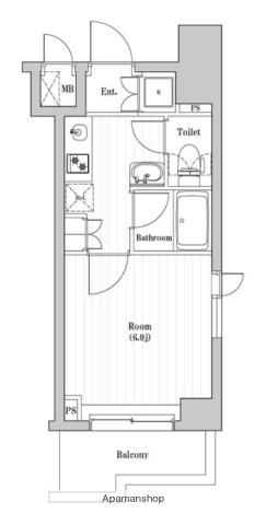 ルーブル仲六郷弐番館(1K/6階)の間取り写真