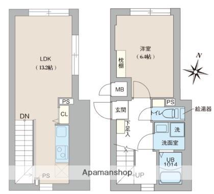 クリオ ラモード目黒洗足(1LDK/4階)の間取り写真