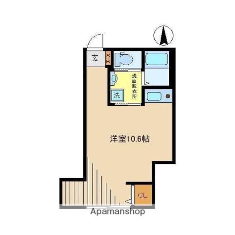 アクセス大森西(ワンルーム/1階)の間取り写真