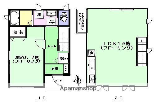 京浜急行電鉄本線 梅屋敷駅(東京) 徒歩12分 2階建 築16年(1LDK)の間取り写真