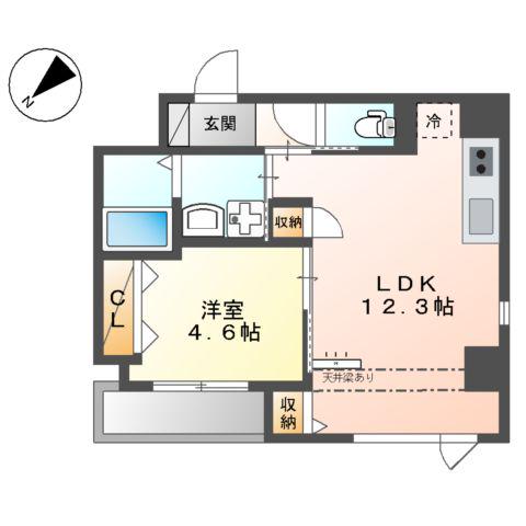 上池台2丁目マンション(1LDK/3階)の間取り写真