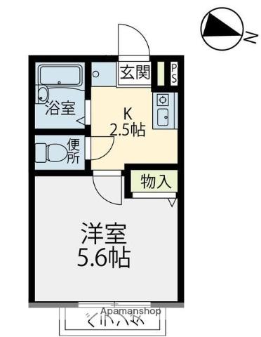 へーベルメゾン桂香(1K/2階)の間取り写真