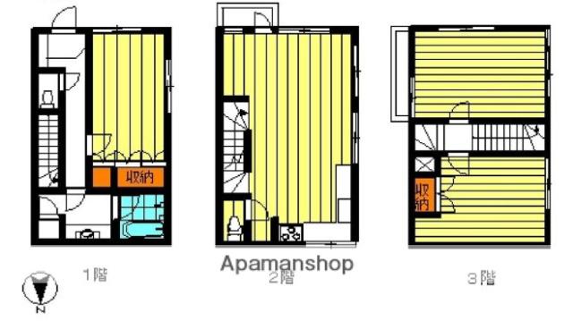 東急目黒線 武蔵小山駅 徒歩9分 3階建 築26年(3LDK)の間取り写真