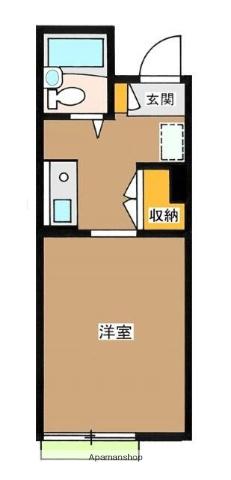 クローバーハイツ(1K/1階)の間取り写真