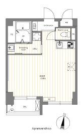 ラクレイス南品川(ワンルーム/5階)の間取り写真