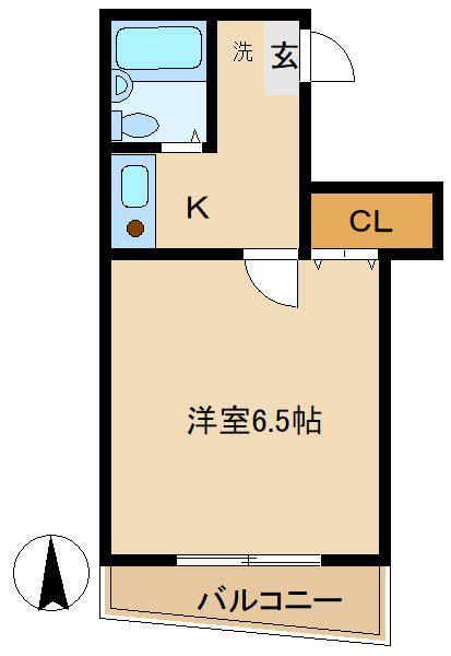 第15シンエイビル(1K/2階)の間取り写真
